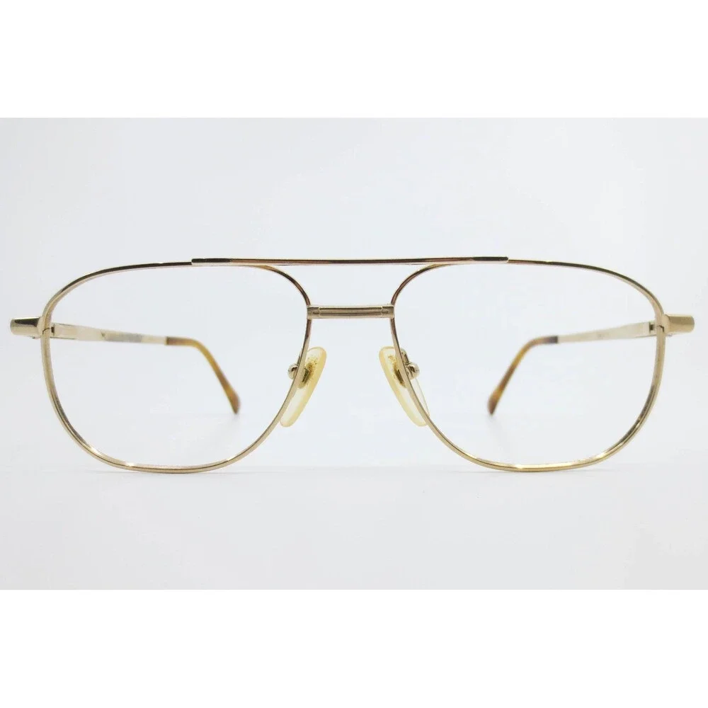 Oxford Polo Club Gold Aviator Eyeglasses 100% Titan 015 56-16-140 Mens Frames